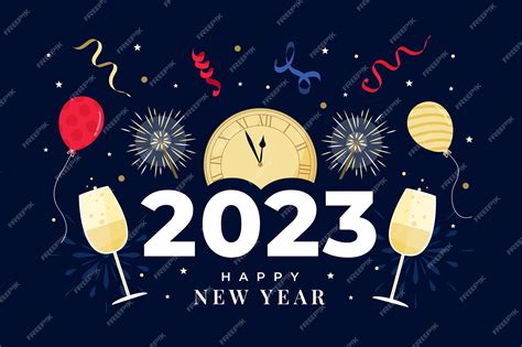 Premium Vector | Flat new year celebration background