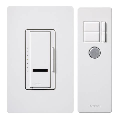 Lutron Maestro 600-Watt Single Pole Wireless White Remote Control Dimmer in the Light Dimmers ...