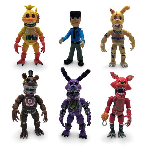 Buy Unique New Inspired by Five Nights at Freddy’s Action Figures Toys (FNAF) Set of 6 pcs ...