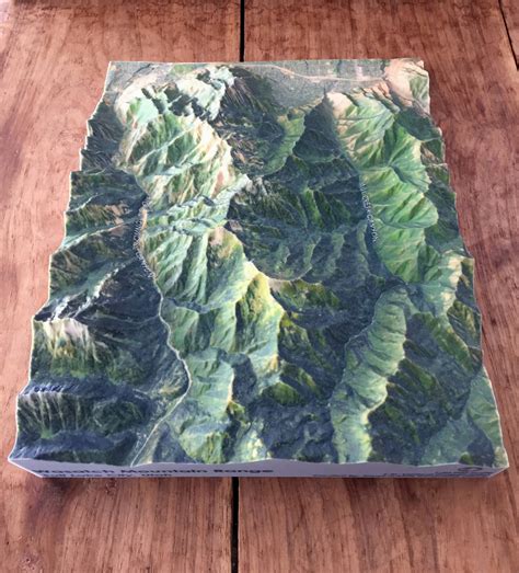 Wasatch Range 3D Printed Topographic Map [2390x2640] : MapPorn