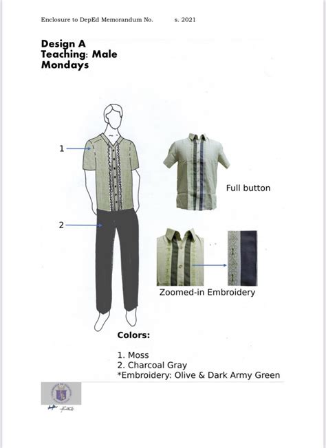 DepEd National Uniform Designs for Teaching and Non-Teaching Personnel for School Year (SY) 2021 ...