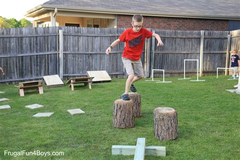 DIY American Ninja Warrior Backyard Obstacle Course - Frugal Fun For Boys and Girls