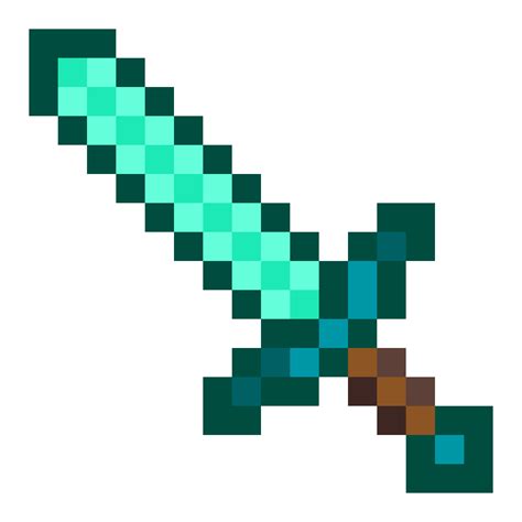 Pixilart - Minecraft Diamond Sword by SkyGuy8675