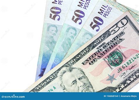 Exchange Rate between US Dollar and Colombian Peso in 2019 Stock Photo - Image of fifty ...