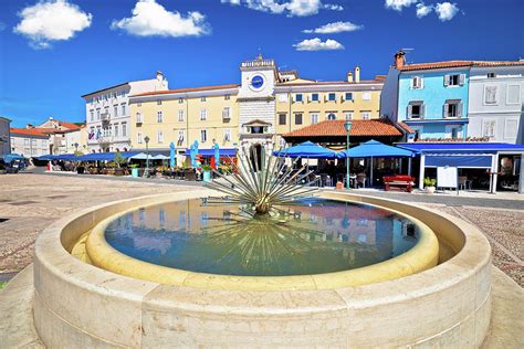 Town of Cres main square and fountain view, island of Cres Photograph by Brch Photography - Pixels