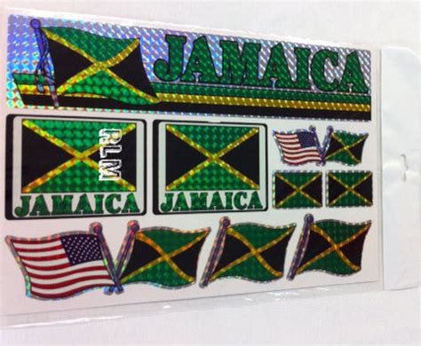 Jamaica - Flag Stickers : Set Of 9 Different Sizes - Reggae Land Muzik Store