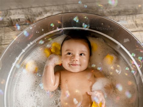 Must Have Baby Milestones Bubble Bath - Dallas TX Milestone Photography