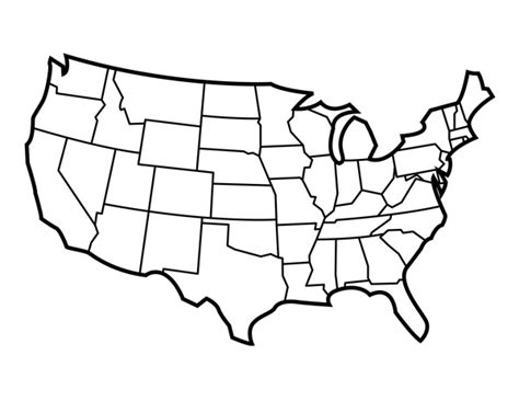 Printable Blank Us Map With State Outlines - ClipArt Best