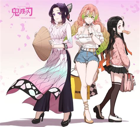 Shinobu, Mitsuri, and Nezuko : KimetsuNoYaiba