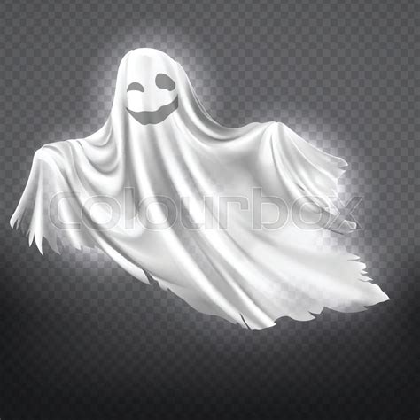 Vector illustration of white ghost, ... | Stock vector | Colourbox