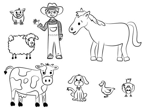 Free Printable Farm Animal Coloring Pages