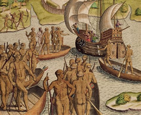 The Lusitanians Send A Second Boat Towards Me, From Americae Tertia ...