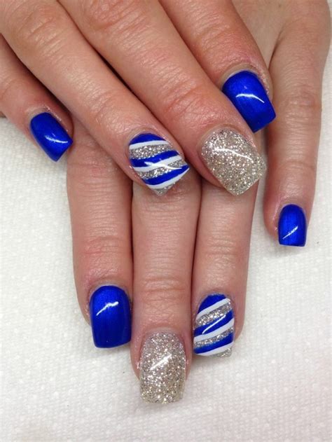 deco ongles bleu - Recherche Google | Blue gel nails, Cowboy nails, Trendy nails