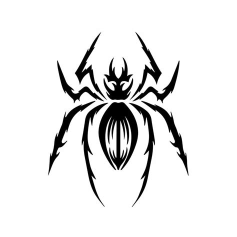 Tribal Spider Logo. Tattoo Design. Animal Stencil Vector Illustration ...