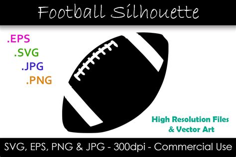 Football SVG Silhouette Graphic By gjsart | TheHungryJPEG