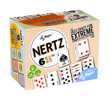 Buy Regal Games Nertz, Competitive Solitaire - Fast, Crazy, Fun, Extreme Card Game, 6 Multi ...