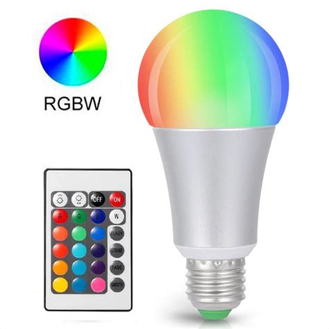 E27 LED Bulb RGB Remote Control Lamps Night Light 10W 85 265V Dimmable Color Changing Wireless ...