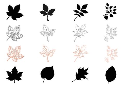 Fall Leaves Silhouette at GetDrawings | Free download