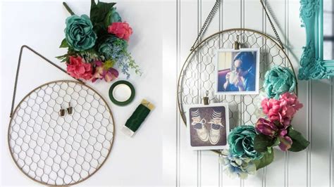 Pretty DIY Floral Hanging Frame - diycandy.com