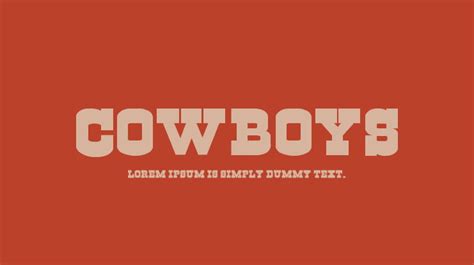 Cowboys Font : Download Free for Desktop & Webfont