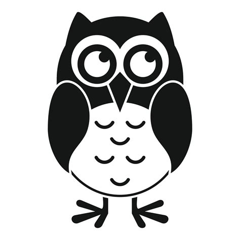 Funny owl icon, simple style 14472523 Vector Art at Vecteezy