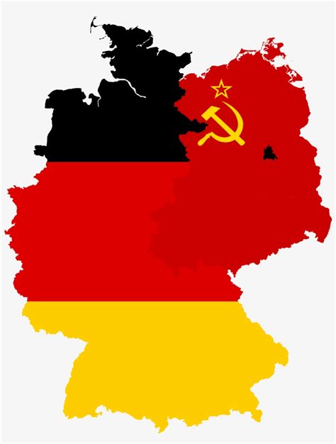 Flag Map Of West & Soviet-occupied Germany - German Flag In Germany - 2298x2924 PNG Download ...