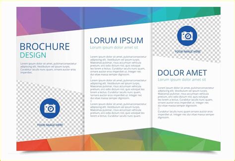 Free Pamphlet Template Word Of Tri Fold Brochure Vector Template Download Free Vector ...