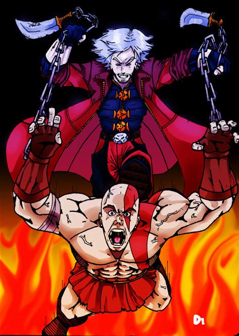 Dante vs Kratos by DezzManX on DeviantArt