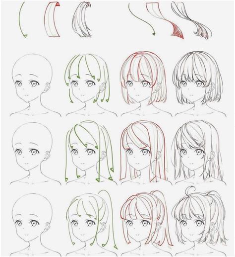 Anime hair tutorial! Tag someone who needs help with hair! | Anime drawings tutorials, Anime art ...