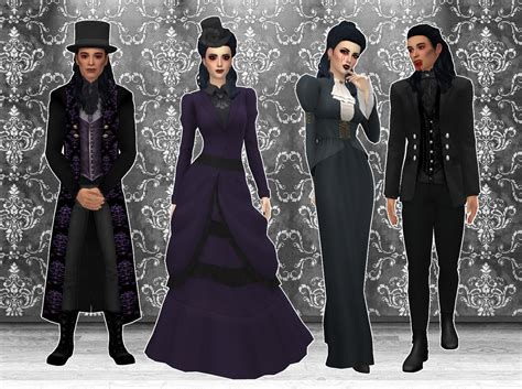 Victorian Vampire Lookbook | Sims 4 dresses, Sims 4 mods clothes ...