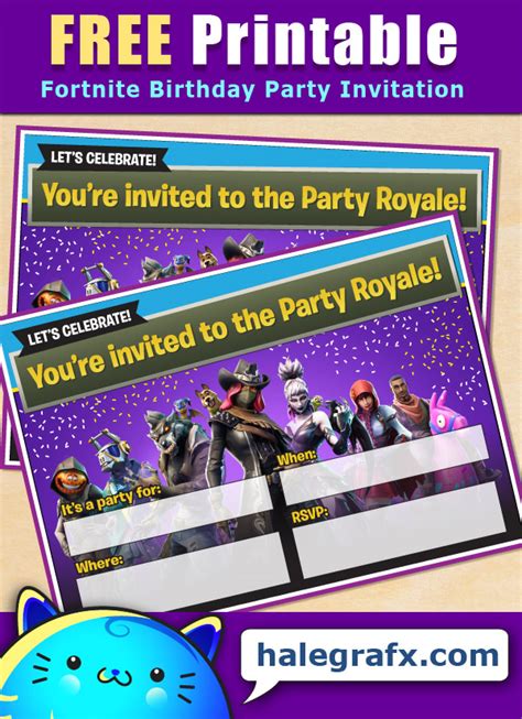 Fortnite Free Printable Invitations