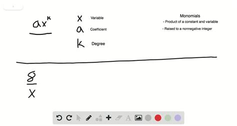 Tell whether the expression is a monomial. If it is, name the variable(s) and the coefficient ...