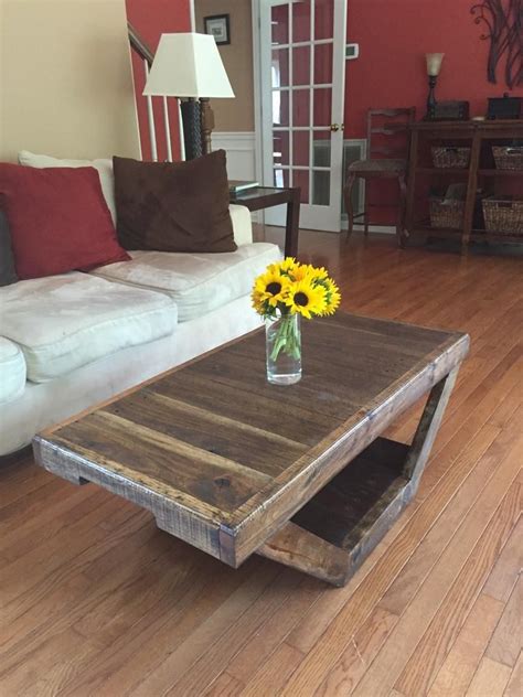 Custom Trapezoid Coffee Table by Caveman Carpentry | CustomMade.com