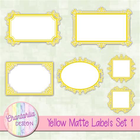 Yellow Matte Labels Set 1 - Chantahlia Design