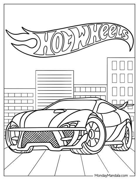 26 Hot Wheels Coloring Pages (Free PDF Printables)