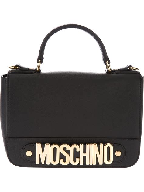 Lyst - Moschino Logo Bag in Black