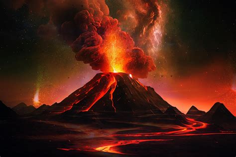 Lava Volcano Eruption