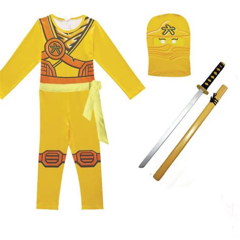 Boys Yellow Ninja Ninjago Costume | Costume Party World