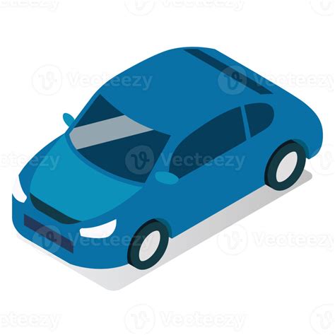 Isometric blue car 23609918 PNG