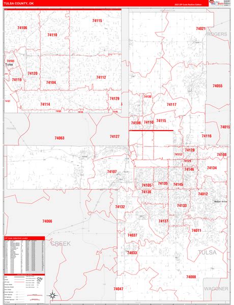 Digital Maps of Tulsa County Oklahoma - marketmaps.com