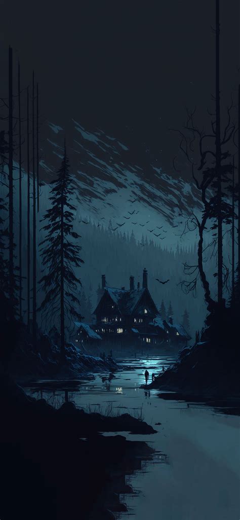 Mansion in the Forest Dark Aesthetic Wallpapers - Dark Wallpapers