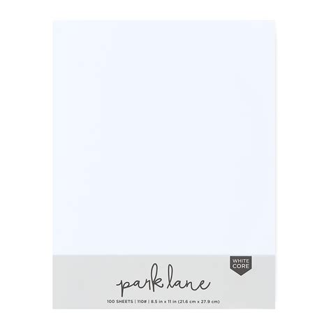 Cardstock 8.5 x 11 Paper Pack - 110 lb White Cardstock Scrapbook Paper - Double Sided Card Stock ...