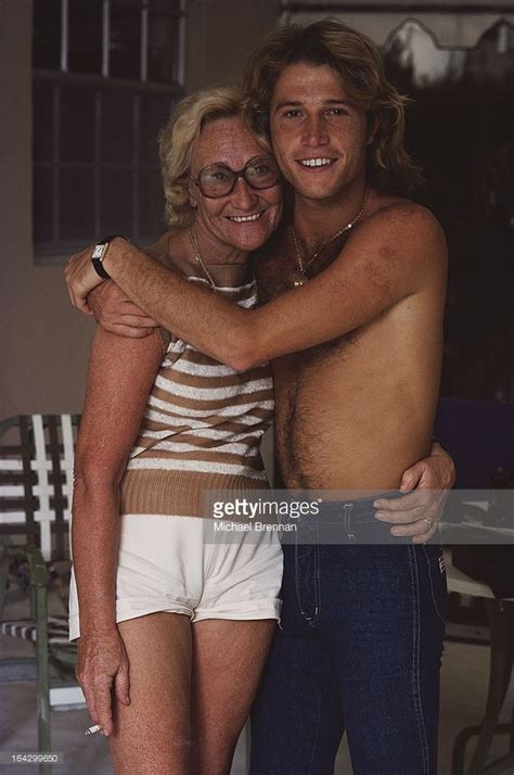 Singer Andy Gibb , younger brother of the Bee Gees, with his mother... | Andy gibb, Singer, Bee gees