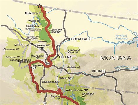 Continental Divide Montana Map – Map VectorCampus Map