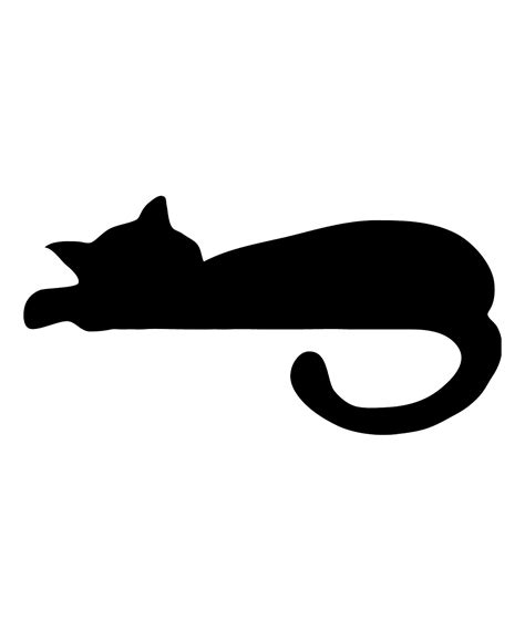 Sleeping Cat Silhouette at GetDrawings | Free download