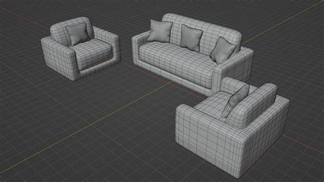 3D Model Sofa Set - TurboSquid 2013261