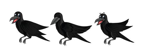 Crow animation poses vector illustration 19012015 Vector Art at Vecteezy