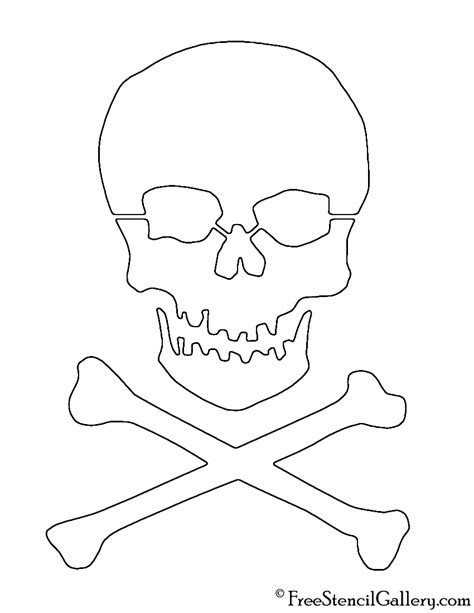 Pumpkin Skull Stencil