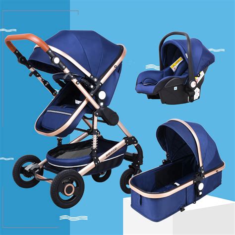 Babyfond Stroller High Landscape Baby Stroller 3 in 1 With Car Seat Folding Baby Carriage for 0 ...