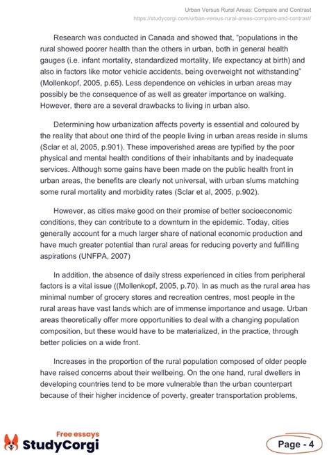 Urban Versus Rural Areas: Compare and Contrast | Free Essay Example